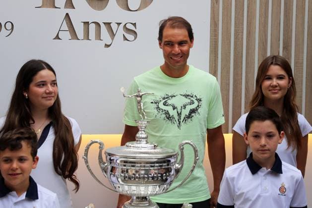 Barcelona Open Banc Sabadell 2024 - Day One Rafael Nadal is participating in the presentation of the Barcelona Open Banc Sabadell tournament, the 71st Conde de Godo Trophy, which is taking place at the Real Club de Tennis Barcelona 1899 in Barcelona, Spain, on April 15, 2024. Barcelona Barcelona Spain  Copyright: xUrbanandsportx originalFilename:urbanandsport-barcelon240415_np6Xx.jpg