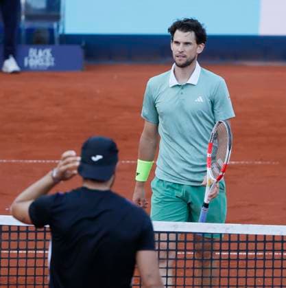 15 04 2024, BMW Open 2024, MTTC Iphitos Muenchen, Tennis, Sport Muenchen, in the picture Alejandro Moro Canas SPA winner vs Dominic Thiem AUT
