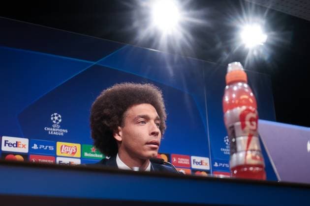 15 04 2024, Football, Season 2023 2024, UEFA Champions League, UCL, Press conference, Borussia Dortmund Atletico Madrid, Press conference with Axel Witsel Atletico Madrid , Dortmund Signal Iduna Park NRW Germany xRHR PHOTO DEx Copyright: DennisxEwert RHR-FOTOx RHR-FOTO DE