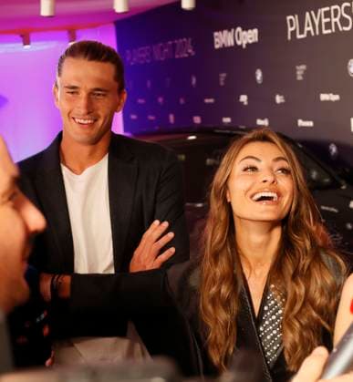 15 04 2024, Player s Night BMW Open 2024, MTTC Iphitos Muenchen, Tennis, Sport Muenchen, in the picture Alexander Zverev with Sophia Tomalla