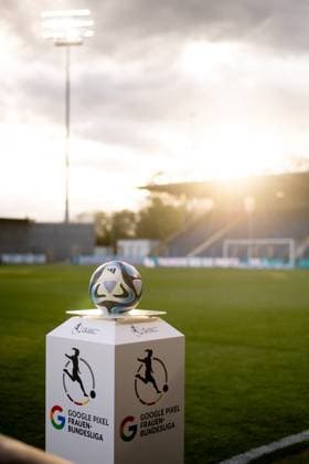 Symbol image theme photo ball on stele in sunset, GER, TSG 1899 Hoffenheim vs FC Koeln, Football Google Pixel Womens Bundesliga, Matchday 18, Season 2023 2024, 15 04 2024 DFB regulations prohibit any use of photographs as image sequences and or quasi video GER, TSG 1899 Hoffenheim vs FC Koeln, Football Google Pixel Womens Bundesliga, Matchday 18, Season 2023 2024, 15 04 2024 Hoffenheim Copyright: xEibner-Pressefoto Memmlerx EP_MMR