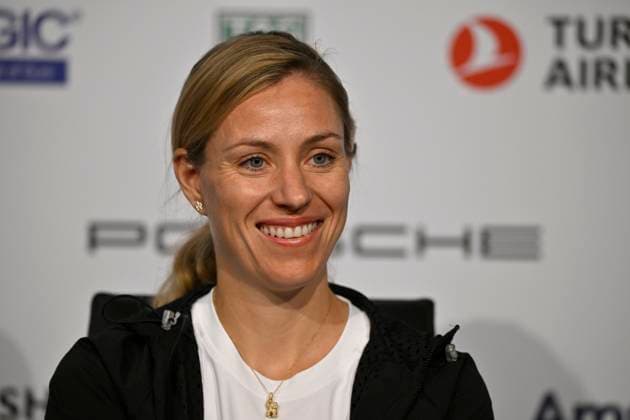 Angelique Kerber GER in an interview Tennis Womens Porsche Cup Porsche Tennis Grand Prix GP Stuttgart 2024 Porsche Arena 16 04 2024 DFL REGULATIONS PROHIBIT ANY USE OF PHOTOGRAPHS AS IMAGE SEQUENCES AND OR QUASI VIDEO Porsche Tennis Grand Prix GP Stuttgart 2024