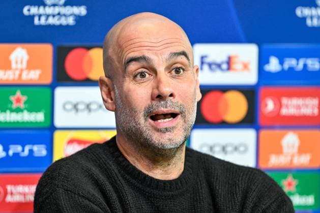 Manchester City Champions League press conference, PK, Pressekonferenz Pep Guardiola Manager of Manchester City during the Manchester City Champions League press Conference at Joie Stadium, Manchester, United Kingdom, 16th April 2024 (Photo by Cody Froggatt News Images) Copyright: xCodyxFroggatt NewsxImagesx