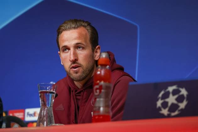 Harry Kane FC Bayern Muenchen, 09 at the press conference, International Press Conference, FC Bayern Muenchen, Football, UEFA Champions League, Quarter-final second leg, Season 23 24, 16 04 2024, International Press Conference, FC Bayern Muenchen, Football, UEFA Champions League, Quarter-final second leg, Season 23 24, 16 04 2024 Muenchen Copyright: xEibner-Pressefoto JennixMaulx EP_JML