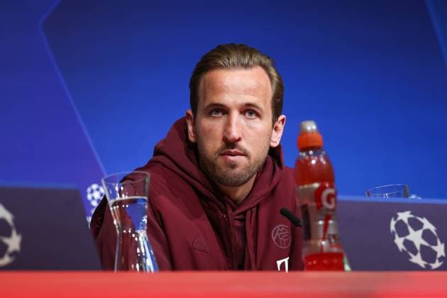 Harry Kane FC Bayern Muenchen, 09 at the press conference, International Press Conference, FC Bayern Muenchen, Football, UEFA Champions League, Quarter-final second leg, Season 23 24, 16 04 2024, International Press Conference, FC Bayern Muenchen, Football, UEFA Champions League, Quarter-final second leg, Season 23 24, 16 04 2024 Muenchen Copyright: xEibner-Pressefoto JennixMaulx EP_JML