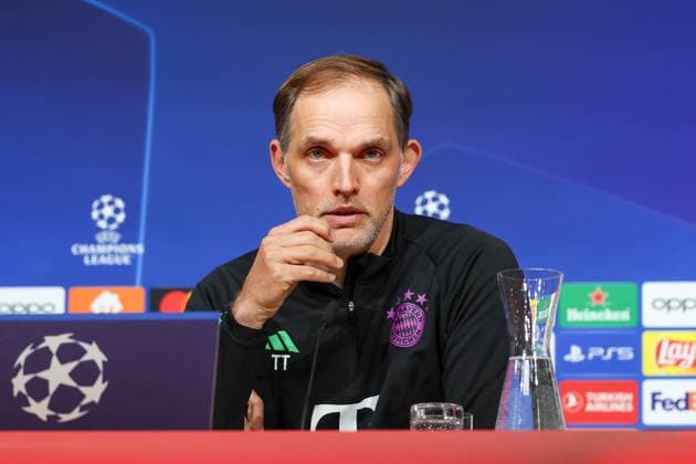 Thomas Tuchel FC Bayern Muenchen, Head coach at the press conference, International press conference, FC Bayern Muenchen, Football, UEFA Champions League, Quarter-final second leg, Season 23 24, 16 04 2024, International press conference, FC Bayern Muenchen, Football, UEFA Champions League, Quarter-final second leg, Season 23 24, 16 04 2024 Muenchen Copyright: xEibner-Pressefoto JennixMaulx EP_JML