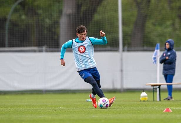 Soccer, Men, Season 2023 24, 2 Bundesliga, Hertha BSC, Training, Fabian Reese Hertha BSC , 16 04 2024, Copyright: xSebastianxRäppold MatthiasxKochx
