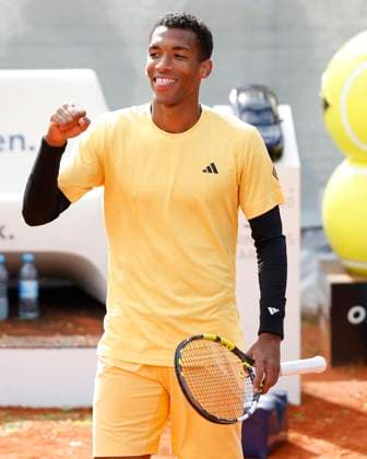 Felix Auger Aliassime CAN cheers after the win, jubilation, joy, emotion Tennis BMW Open 2024 ATP MTTC Iphitos Munich Germany April 16, 2024 Copyright: xJuergenxHasenkopfx