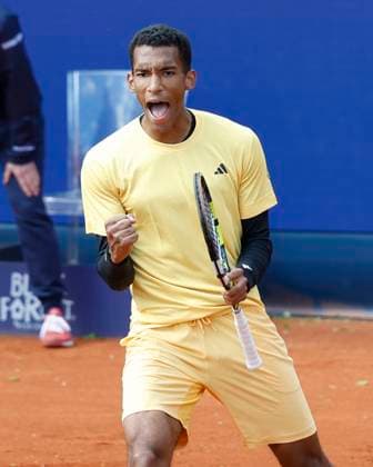 Felix Auger Aliassime CAN makes a fist and cheers, cheers, joy, emotion Tennis BMW Open 2024 ATP MTTC Iphitos Munich Germany April 16, 2024 Copyright: xJuergenxHasenkopfx