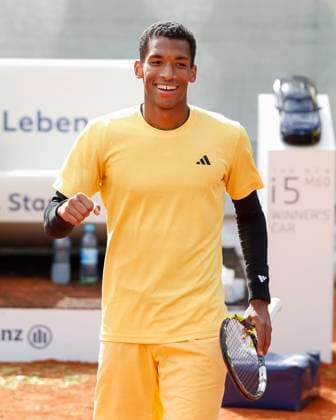 Felix Auger Aliassime CAN cheers after the win, jubilation, joy, emotion Tennis BMW Open 2024 ATP MTTC Iphitos Munich Germany April 16, 2024 Copyright: xJuergenxHasenkopfx
