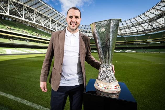 Football, EL, Final, Presentation of the Europa League trophy in Dublin