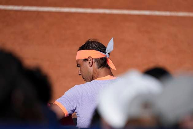 April 16, 2024, Barcelona, Barcelona, SPAIN: Rafael Nadal of Spain in action against Flavio Cobolli of Italy during the Open de Barcelona Conde Godo on April 16, 2024, in Barcelona, Spain. Barcelona SPAIN - ZUMAa181 20240416_zaa_a181_001 Copyright: xJosexCamposx