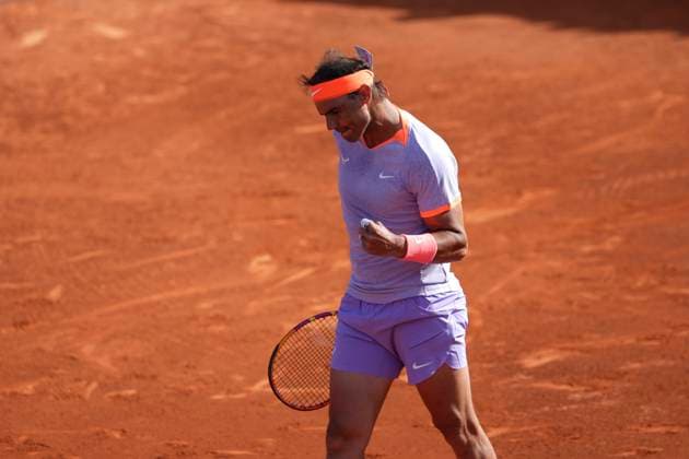 April 16, 2024, Barcelona, Barcelona, SPAIN: Rafael Nadal of Spain in action against Flavio Cobolli of Italy during the Open de Barcelona Conde Godo on April 16, 2024, in Barcelona, Spain. Barcelona SPAIN - ZUMAa181 20240416_zaa_a181_007 Copyright: xJosexCamposx