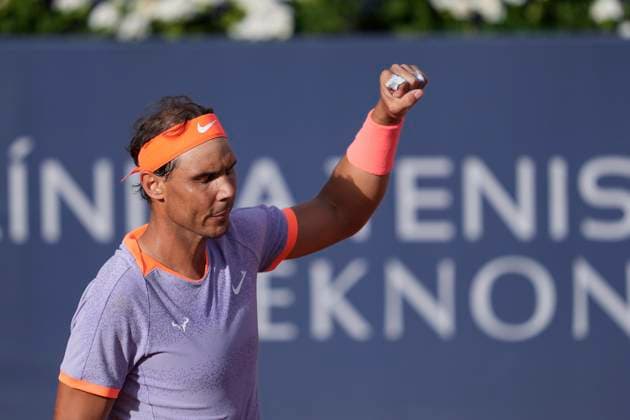 Sport Bilder des Tages April 16, 2024, Barcelona, Barcelona, SPAIN: Rafael Nadal of Spain in action against Flavio Cobolli of Italy during the Open de Barcelona Conde Godo on April 16, 2024, in Barcelona, Spain. Barcelona SPAIN - ZUMAa181 20240416_zaa_a181_009 Copyright: xJosexCamposx