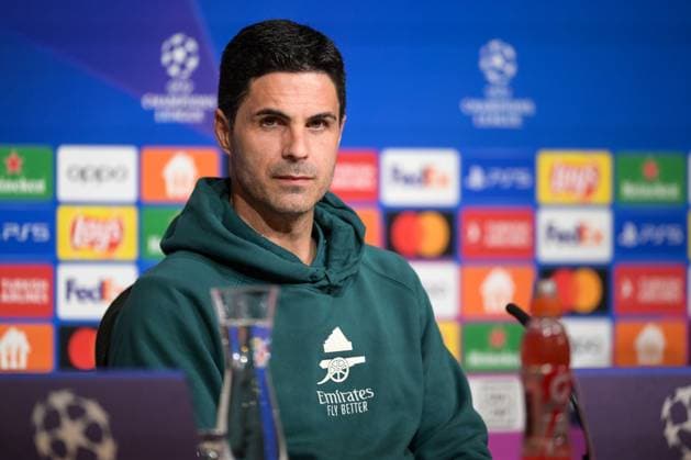 Soccer, UEFA Champions League, 20240416, Press conference FC Bayern Munich FC Arsenal In the picture Coach of FC Arsenal Mikel ARTETA Munich Allianz Arena Bayern Germany Copyright: Passion2Press MarkusxFischerx