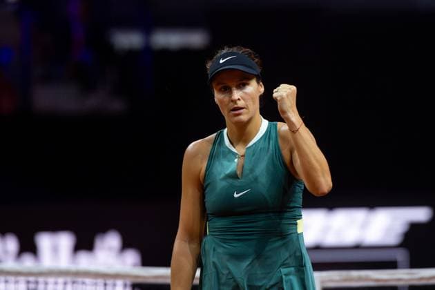 Tatjana Maria Germany in the picture, Tatjana Maria Germany vs Elise Mertens Belgium , Womens Singles, Round 1, GER, Porsche Tennis Grand Prix Stuttgart, WTA 500, 16 04 2024 GER, Porsche Tennis Grand Prix, WTA 500, 16 04 2024 Stuttgart Copyright: xEibner-Pressefoto Memmlerx EP_MMR