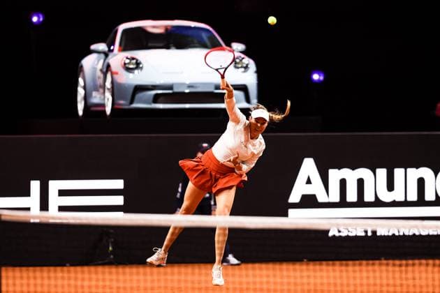 Donna Vekic CRO Marketa Vondrousova CZE vs Donna Vekic CRO GER Porsche Tennis Grand Prix GP Stuttgart 2024, Porsche Arena, 16 04 2024 GER Porsche Tennis Grand Prix GP Stuttgart 2024 Porsche Arena, 15 04 2024 Stuttgart Copyright: xEibner-Pressefoto RogerxBuerkex EP