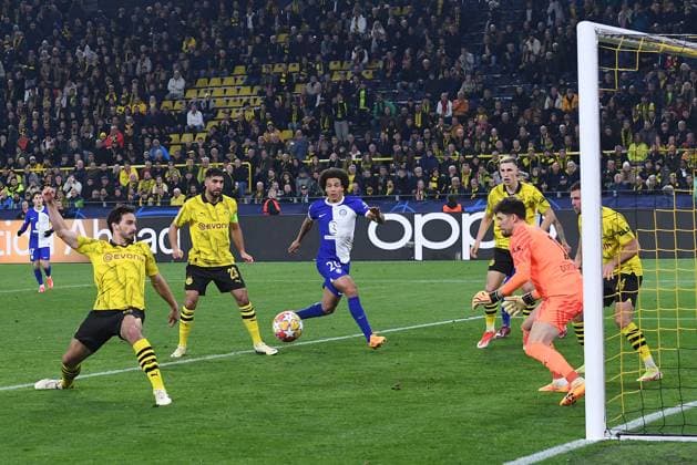 Soccer Champions League quarter-final Borussia Dortmund Atletico Madrid on 16 04 2024 at Signal Iduna Park in Dortmund Goal to 2 1 by an own goal by Mats Hummels Dortmund xRx