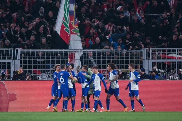 16 04 2024, Football, Season 2023 2024, UEFA Champions League, UCL, Quarter-final, Round 2, Second leg, Borussia Dortmund Atletico Madrid, The Madrid players celebrate the goal for 2 1, Dortmund Signal Iduna Park NRW Germany xRHR PHOTO DEx Copyright: DennisxEwert RHR-FOTOx RHR-FOTO DE