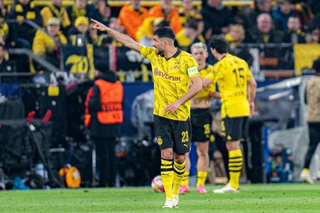 Emre Can Borussia Dortmund, 23 Borussia Dortmund vs Atletico Madrid, Football, UEFA Champions League, Quarterfinal Quarterfinal, 16 04 2024 DFL REGULATES PROHIBIT ANY OUSE OF PHOTOGRAPHS AS IMAGE SEQUENCES AND OR QUASI VIDEO Borussia Dortmund vs Atletico Madrid, Football, UEFA Champions League, Quarterfinal Quarterfinal, 16 04 2024 Dortmund Copyright: xEibner-Pressefoto BahhoxKarax EP_BVB