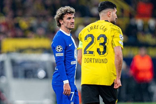 Antoine Griezmann Atletico Madrid, 7 Emre Can Borussia Dortmund, 23 Borussia Dortmund vs Atletico Madrid, Football, UEFA Champions League, Quarterfinal Quarterfinal, 16 04 2024 DFL REGULATIONS PROHIBIT ANY OUSE OF PHOTOGRAPHS AS IMAGE SEQUENCES AND OR QUASI VIDEO Borussia Dortmund vs Atletico Madrid, Football, UEFA Champions League, Quarterfinal Quarterfinal, 16 04 2024 Dortmund Copyright: xEibner-Pressefoto BahhoxKarax EP_BVB