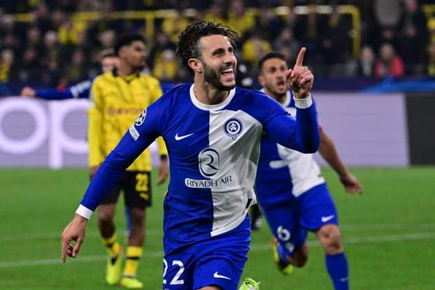 Goal celebration for 2 1 by Mario Hermoso 22 Atletico Madrid , Borussia Dortmund vs Atletico Madrid, Soccer, Champions League, Round of 16, 16 04 2024 Dortmund Nordrhein Westfalen Germany Copyright: xkolbert-press MarcxNiemeyerx