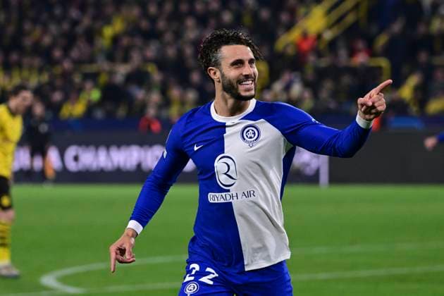 Goal celebration for 2 1 by Mario Hermoso 22 Atletico Madrid , Borussia Dortmund vs Atletico Madrid, Soccer, Champions League, Round of 16, 16 04 2024 Dortmund Nordrhein Westfalen Germany Copyright: xkolbert-press MarcxNiemeyerx