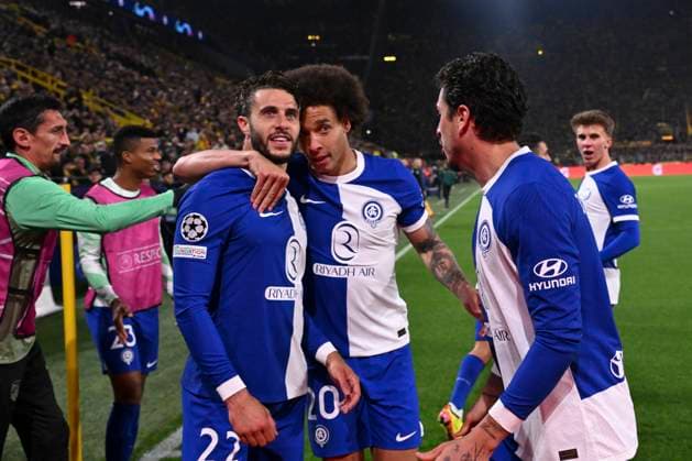 Goal celebration for 2 1 by Mario Hermoso 22 Atletico Madrid , Borussia Dortmund vs Atletico Madrid, Soccer, Champions League, Round of 16, 16 04 2024 Dortmund Nordrhein Westfalen Germany Copyright: xkolbert-press MarcxNiemeyerx