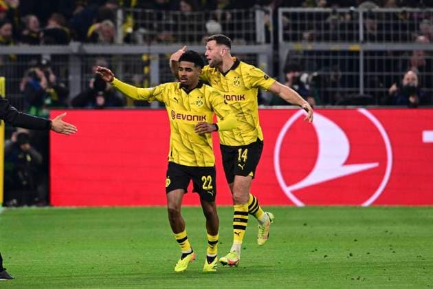 Goal celebration for 3 2 by Niclas Fuellkrug 14 Borussia Dortmund , Borussia Dortmund vs Atletico Madrid, Football, Champions League, Round of 16, 16 04 2024 Dortmund Nordrhein Westfalen Germany Copyright: xkolbert-press MarcxNiemeyerx