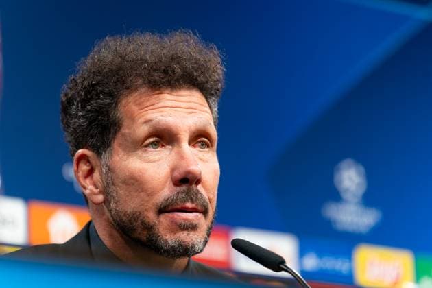 2024-04-16 Borussia Dortmund v Atletico Madrid - Quarter-final Second Leg - UEFA Champions League 2023 24 DORTMUND, GERMANY - APRIL 16: Coach Diego Simeone of Atletico Madrid during a press conference, PK, Pressekonferenz following the Quarter-final Second Leg - UEFA Champions League 2023 24 match between Borussia Dortmund and Atletico Madrid at Signal Iduna Park on April 16, 2024 in Dortmund, Germany. (Photo by Joris Verwijst BSR Agency) Dortmund Germany Content not available for redistribution in The Netherlands directly or indirectly through any third parties. Copyright: xBSRxAgencyx