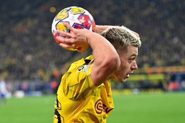 16 04 2024, xjrdrx, Football UEFA Champions League, Borussia Dortmund Atletico Madrid emspor, v l Julian Ryerson Borussia Dortmund DFL DFB REGULATIONS PROHIBIT ANY USE OF PHOTOGRAPHS as IMAGE SEQUENCES and or QUASI VIDEO Dortmund