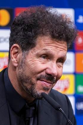 UEFA Champions League, Borussia Dortmund Atletico Madrid, 16 04 2023 Diego Simeone Atletico Madrid, head coach at the post-match press conference UEFA Champions League, Borussia Dortmund Atletico Madrid, second leg quarter-final, on 16 04 2023, Signal Iduna Park, Dortmund UEFA regulations prohibit any use of photographs as image sequences and or quasi video Copyright: xBEAUTIFULxSPORTS Meuselx