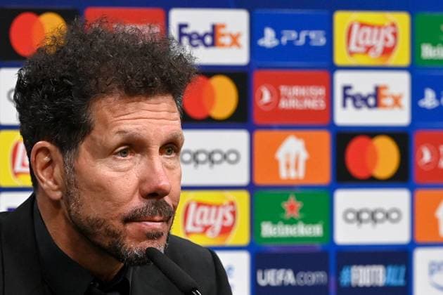 16 04 2024, xjrdrx, Football UEFA Champions League, Borussia Dortmund Atletico Madrid emspor, v l Coach Diego Simeone Atletico Madrid at the post-match press conference DFL DFB REGULATIONS PROHIBIT ANY USE OF PHOTOGRAPHS as IMAGE SEQUENCES and or QUASI VIDEO Dortmund