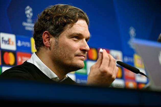 16 04 2024, xjrdrx, Football UEFA Champions League, Borussia Dortmund Atletico Madrid emspor, v l Coach Edin Terzic Borussia Dortmund at the press conference after the match DFL DFB REGULATIONS PROHIBIT ANY USE OF PHOTOGRAPHS as IMAGE SEQUENCES and or QUASI VIDEO Dortmund