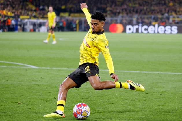 MAATSEN Ian Team Borussia Dortmund scores the goal for the 2 0 UEFA Championsleague season 2023 2024 match quarterfinal second leg BVB Atletico Madrid 4 2 on 16 04 2024 in Dortmund DFL REGULATIONS PROHIBIT ANY USE OF PHOTOGRAPHS as IMAGE SEQUENCES and or QUASI VIDEO Copyright: xLacixPerenyix