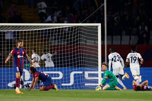 Marc-Andre ter Stegen (Barcelona), APRIL 16, 2024 - Football Soccer : UEFA Champions League round of 8 2nd leg match between FC Barcelona, Barca 1-4 Paris Saint-Germain at the Estadi Olimpic Lluis Companys in Barcelona, Spain. Noxthirdxpartyxsales  (250393881)