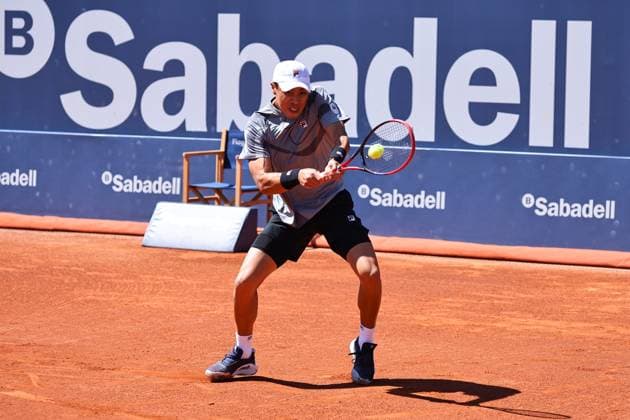 Brandon Nakashima (USA), APRIL16, 2024 - Tennis : Nakashima during singles 2nd round match against Andrey Rublev on the Barcelona Open Banc Sabadell tennis tournament at the Real Club de Tenis de Barcelona in Barcelona, Spain. Noxthirdxpartyxsales (250403550)