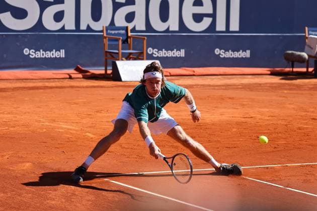 Sport Bilder des Tages Andrey Rublev (RUS), APRIL16, 2024 - Tennis : Rublev during singles 2nd round match against Brandon Nakashima on the Barcelona Open Banc Sabadell tennis tournament at the Real Club de Tenis de Barcelona in Barcelona, Spain. Noxthirdxpartyxsales  (250404860)