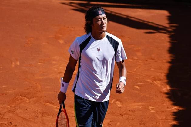 Zhizhen Zhang (CHN), APRIL16, 2024 - Tennis : Zhizhen Zhang during singles 1st round match against Luca Van Assche on the Barcelona Open Banc Sabadell tennis tournament at the Real Club de Tenis de Barcelona in Barcelona, Spain. Noxthirdxpartyxsales  (250414486)