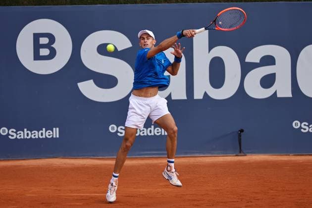 Matteo Arnaldi (ITA), APRIL16, 2024 - Tennis : Matteo Arnaldi during singles 2nd round match against Sebastian Baez on the Barcelona Open Banc Sabadell tennis tournament at the Real Club de Tenis de Barcelona in Barcelona, Spain. Noxthirdxpartyxsales  (250419256)