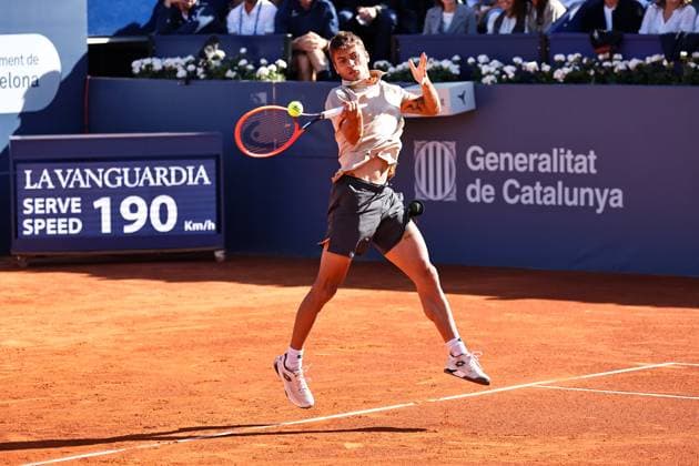 Flavio Cobolli (ITA), APRIL16, 2024 - Tennis : Flavio Cobolli during singles 1st round match against Rafael Nadal on the Barcelona Open Banc Sabadell tennis tournament at the Real Club de Tenis de Barcelona in Barcelona, Spain. Noxthirdxpartyxsales  (250419498)