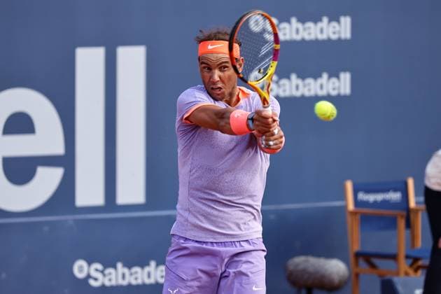 Rafael Nadal (ESP), APRIL16, 2024 - Tennis : Rafael Nadal during singles 1st round match against Flavio Cobolli on the Barcelona Open Banc Sabadell tennis tournament at the Real Club de Tenis de Barcelona in Barcelona, Spain. Noxthirdxpartyxsales  (250419989)