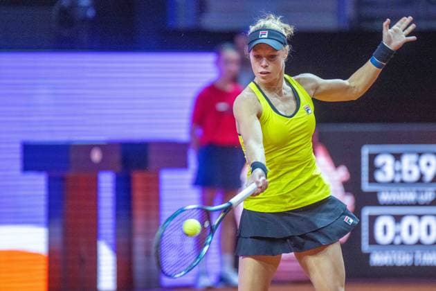 Laura Siegemund GER xettx,Germany, Stuttgart, 17 04 2024, Tennis, Porsche Tennis Grand Prix, Day 5, 2024, Round 1, M Kostyuk L Siegemund, Porsche Arena Photo A2 Bildagentur Peter Hartenfelser