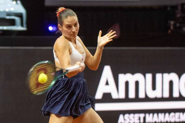 Marta Kostyuk UKR xettx,Germany, Stuttgart, 17 04 2024, Tennis, Porsche Tennis Grand Prix, Day 5, 2024, Round 1, M Kostyuk L Siegemund, Porsche Arena Photo A2 Bildagentur Peter Hartenfelser