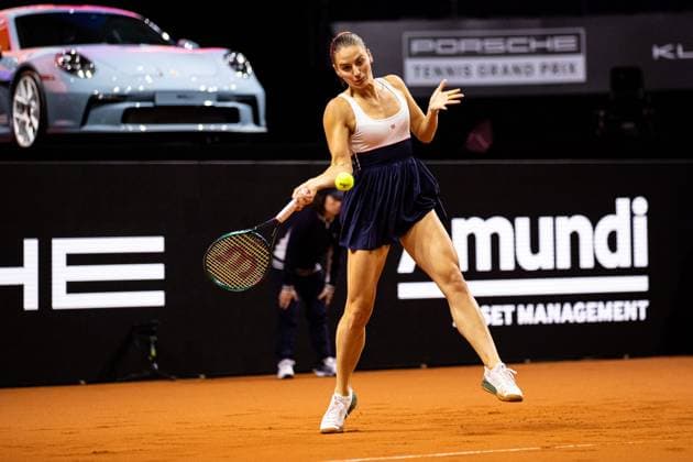 Marta Kostyuk UKR Marta Kostyuk UKR vs Laura Siegemund GER GER Porsche Tennis Grand Prix GP Stuttgart 2024, Porsche Arena, 17 04 2024 GER Porsche Tennis Grand Prix GP Stuttgart 2024 Porsche Arena, 17 04 2024 Stuttgart Copyright: xEibner-Pressefoto RogerxBuerkex EP