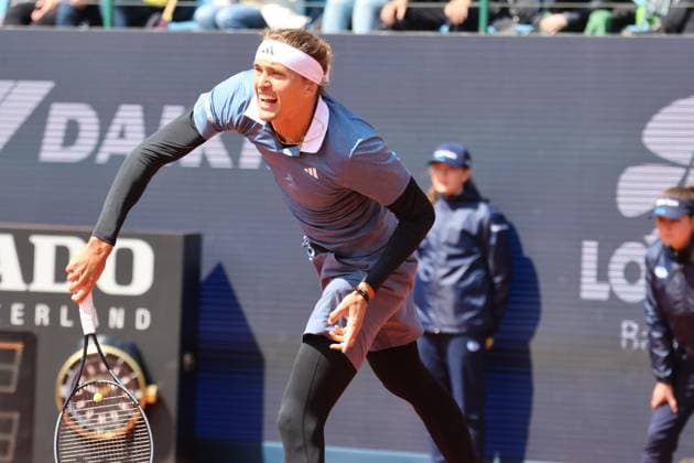 Alexander Zverev GER serving Tennis BMW Open 2024 17 04 2004 Munich PHOTO Mladen Lackovic LakoPress