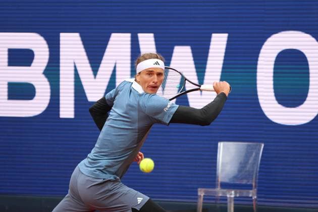 Alexander Zverev GER on the ball Tennis BMW Open 2024 17 04 2004 Munich PHOTO Mladen Lackovic LakoPress