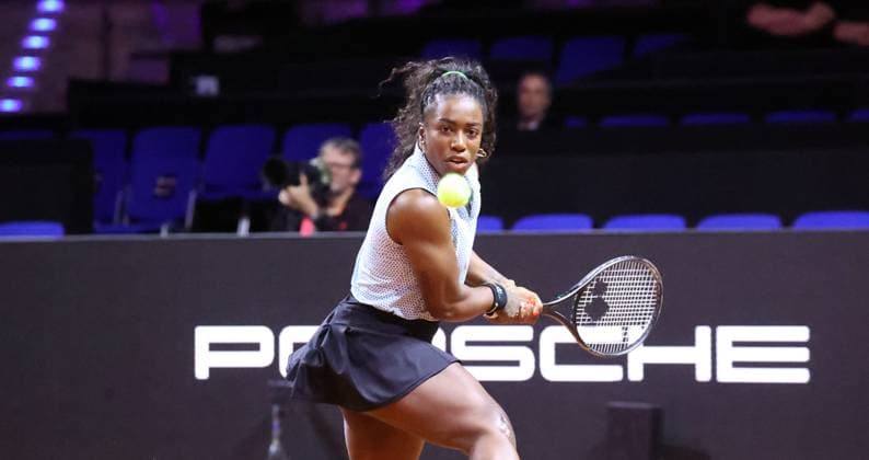 17 04 24 Porsche Tennis Grand Prix Germany, Stuttgart, 17 04 2024, Tennis, Porsche Tennis Grand Prix 2024 Stuttgart Sachia Vickery