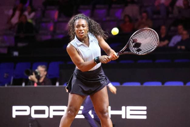 17 04 24 Porsche Tennis Grand Prix Germany, Stuttgart, 17 04 2024, Tennis, Porsche Tennis Grand Prix 2024 Stuttgart Sachia Vickery