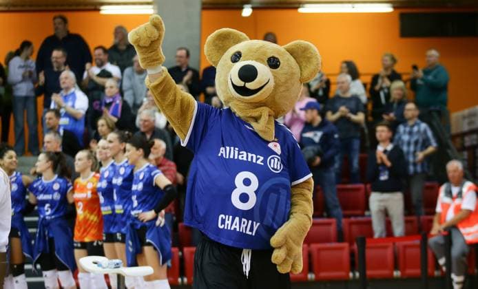 Stuttgart , Volleyball Bundesliga Womens PlayOff Final Game 2, Allianz MTV Stuttgart vs SSC Palmberg Schwerin , Mascot Charly